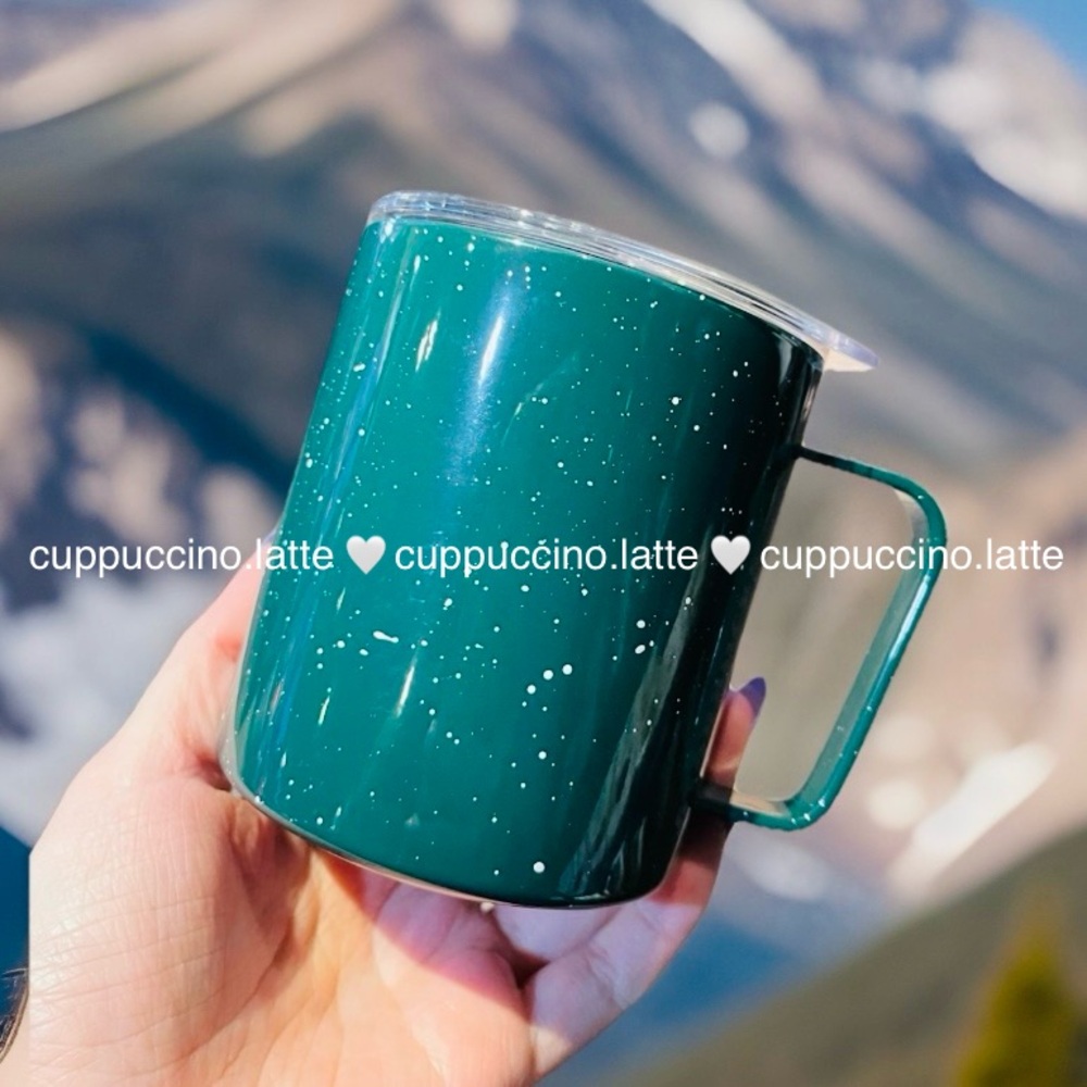 ✨NWT✨2026 Starbucks x MiiR Green Speckled Stainless Steel Travel Mug - Picture 2 of 5